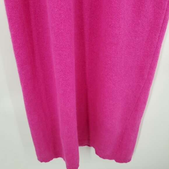 VTG Outlander Lambswool/Angora-Blend Polo Neck Relaxed Fit Sweater Dress M Pink - Picture 9 of 13